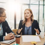 office meeting business people with documents discussion negotiation proposal planning employee communication idea consultation b2b merger acquisition consolidation